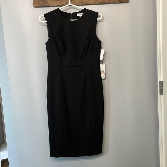 NEW Calvin Klein Sleeveless Black colored Sheath Dress size 2 - Picture 1 of 7